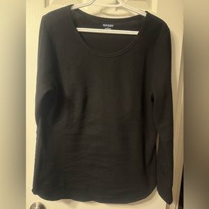 Old Navy Black Waffle Shirt. NWT. Sz L